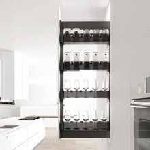 Muatkan dan mainkan video dalam penonton Galeri, MIRAI 4 Tier Side Mounted Tall Aluminium Larder With Soft Closing
