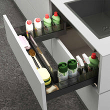 在图库查看器中加载和播放视频，MIRAI U-Shape Under Sink Cleaning Supplies Aluminium Basket With Soft Closing (Attach With Door)
