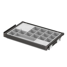 Muatkan dan mainkan video dalam penonton Galeri, MIRAI Jewelry Organizer With Soft Close Slide (Dark Grey &amp; White)
