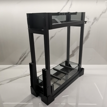 Muatkan dan mainkan video dalam penonton Galeri, MIRAI Aluminium Glass 2 Layer Bottom Pull Out Basket With Under Mount Soft Closing
