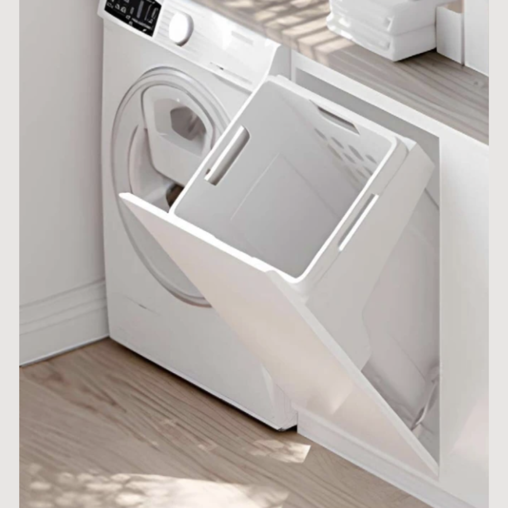MIRAI Flip Down Laundry Hamper - White