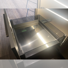 Muatkan dan mainkan video dalam penonton Galeri, MIRAI Aluminium Glass Function Drawer Storage With Undermount
