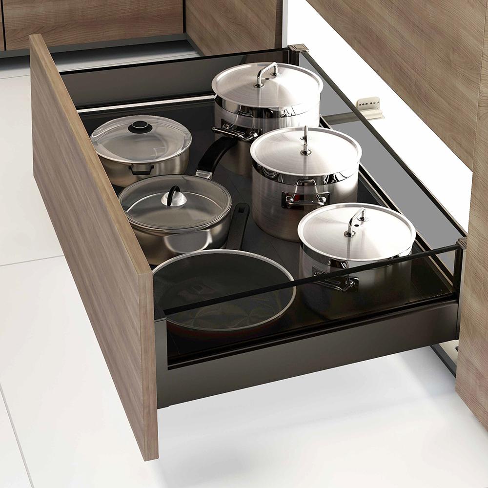 MIRAI Four Side Tray Aluminium Basket With Soft Closing (Attach With Door)