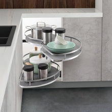 Muatkan dan mainkan video dalam penonton Galeri, MIRAI Enhanced UFO Corner Chrome Peanut Basket With Soft Closing
