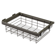 Muatkan dan mainkan video dalam penonton Galeri, MIRAI Wire Closet Basket With Soft Close Slide (Dark Grey &amp; White)
