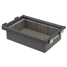 Muatkan dan mainkan video dalam penonton Galeri, MIRAI Rattan Basket With Soft Close Slide (Dark Grey &amp; White)
