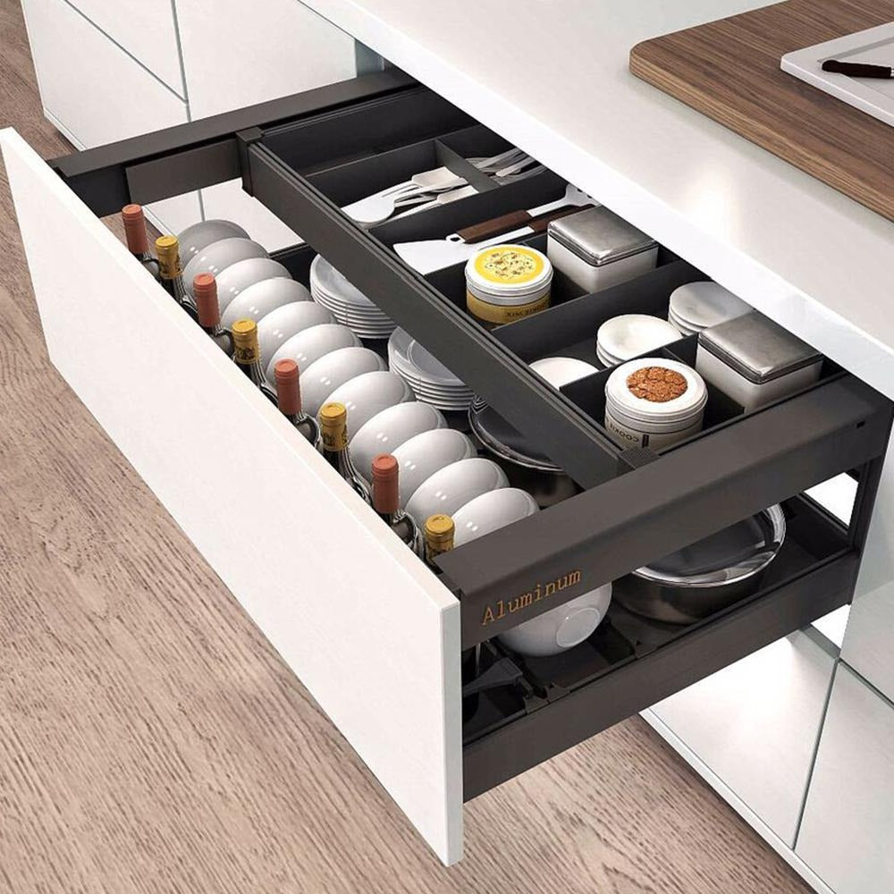 MIRAI Multifunctional Aluminium Dynamic Drawer With  Soft Closing (Attach With Door)