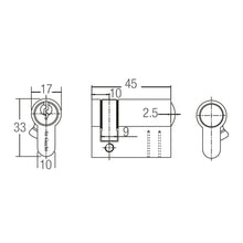 Load image into Gallery viewer, ARMOR Brass Key Lock APC-AKP45mm/SN
