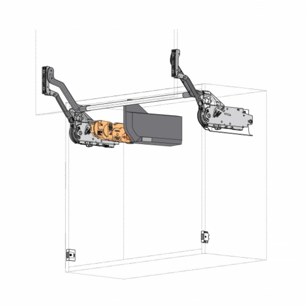 BLUM Aventos HL Mechanism With Lever Arms - Servo-Drive(Heights 300-349mm)