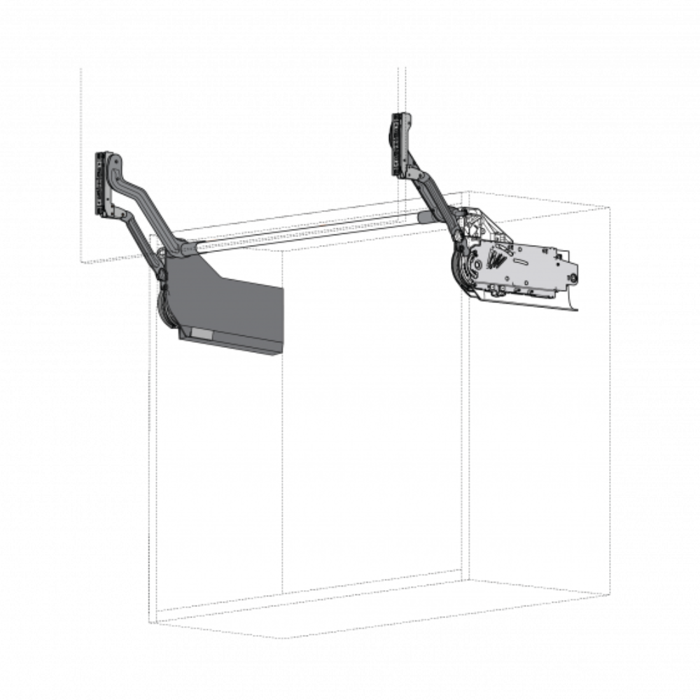 BLUM Aventos HL Mechanism With Lever Arms - Blumotion (Heights 350-399mm)