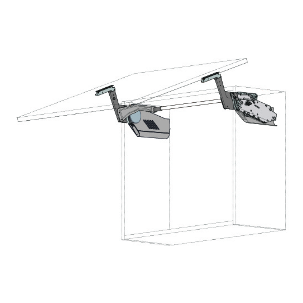 BLUM Aventos HS Mechanism With Lever Arms - Blumotion (Height 350-525mm)