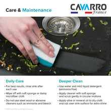 将图片加载到图库查看器，CAVARRO Nature Granite Dish Space With Food Waste Sink G10050
