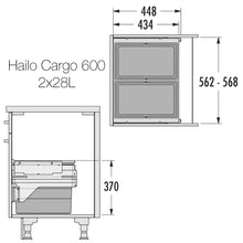 Load image into Gallery viewer, HAFELE Two And Three Compartment Waste Bin Cargo
