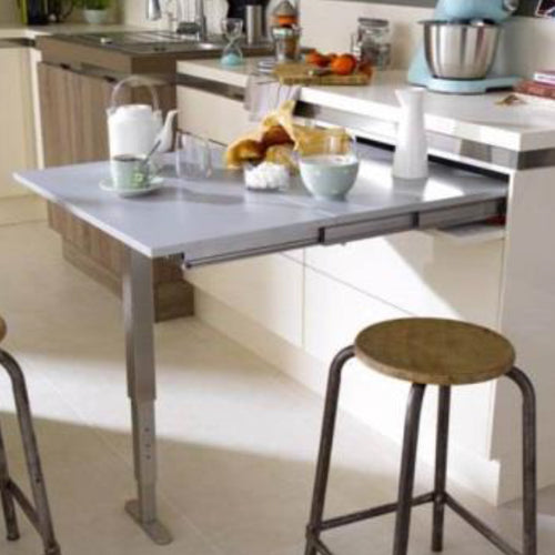 ATIM T-Able Pull-Out Drawer Table With Single Telescopic Folding Leg