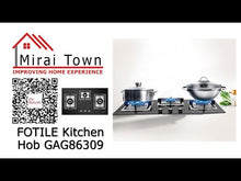 在图库查看器中加载和播放视频，FOTILE Kitchen Hob GAG86309
