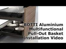 在图库查看器中加载和播放视频，MIRAI Multifunctional Dish Aluminium Basket With Soft Closing (Attach With Door)
